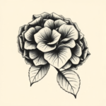 Side View Hydrangea Tattoo