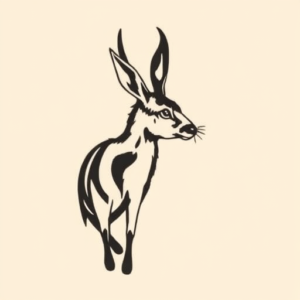 Side View Jackalope Tattoo