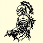 Side View Knight Tattoo