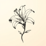 Side View Lily Tattoo