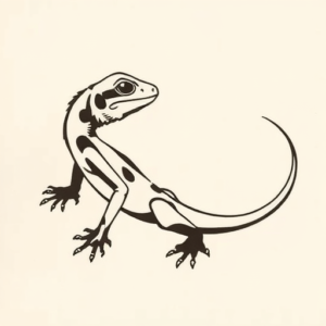 Side View Lizard Tattoo
