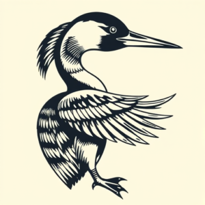 Side View Loon Tattoo