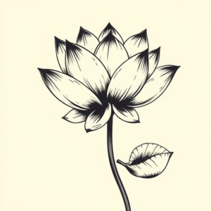 Side View Lotus Tattoo