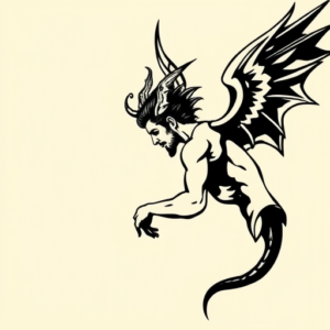 Side View Lucifer Tattoo