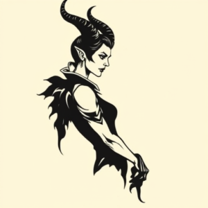Side View Maleficent Tattoo