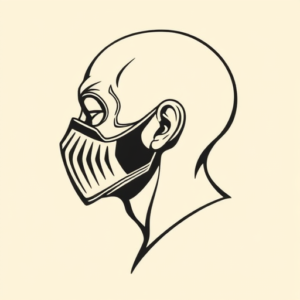 Side View Mask Tattoo