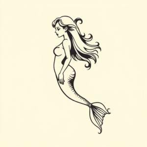 Side View Mermaid Tattoo