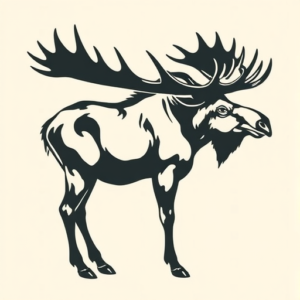 Side View Moose Tattoo
