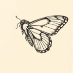 Side View Moth Tattoo