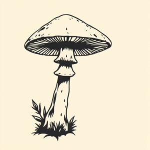 Side View Mushroom Tattoo