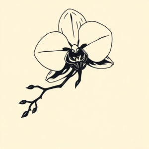 Side View Orchid Tattoo