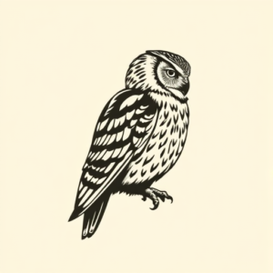 Side View Owl Tattoo