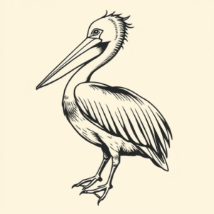 Side View Pelican Tattoo