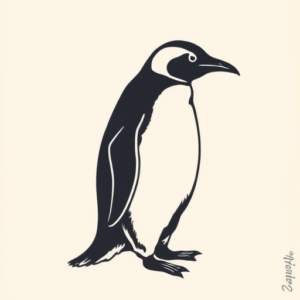 Side View Penguin Tattoo