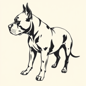 Side View Pitbull Tattoo