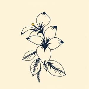 Side View Plumeria Tattoo