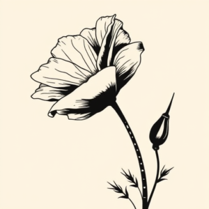 Side View Poppy Tattoo