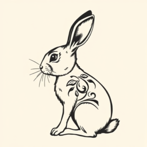 Side View Rabbit Tattoo