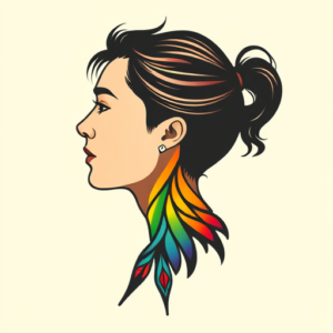 Side View Rainbow Tattoo