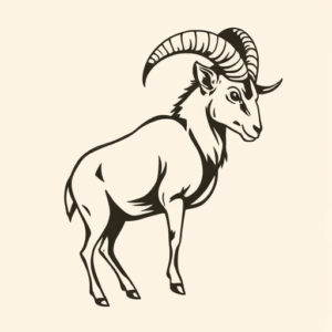 Side View Ram Tattoo
