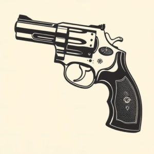 Side View Revolver Tattoo