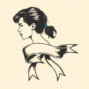 Side View Ribbon Tattoo
