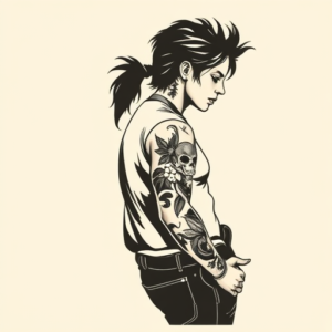 Side View Rockstar Tattoo