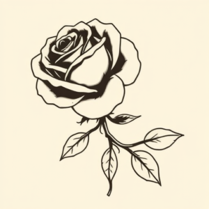 Side View Rose Tattoo