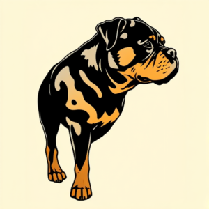 Side View Rottweiler Tattoo