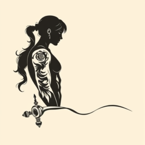 Side View Scroll Tattoo