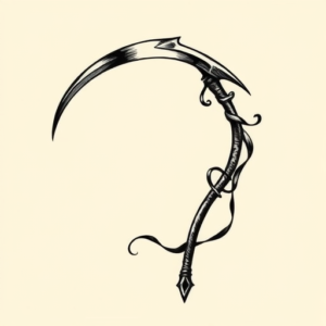 Side View Scythe Tattoo