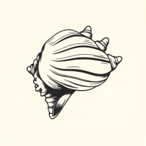 Side View Seashell Tattoo