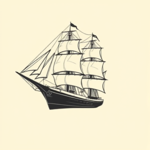 Side View Ship Tattoo