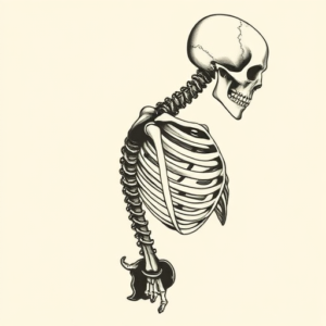 Side View Skeleton Tattoo