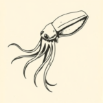 Side View Squid Tattoo