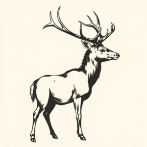 Side View Stag Tattoo
