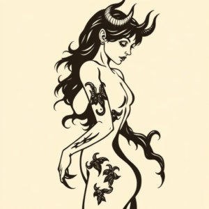 Side View Succubus Tattoo