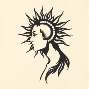 Side View Sun Tattoo