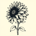 Side View Sunflower Tattoo