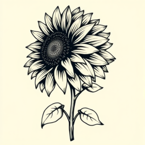 Side View Sunflower Tattoo