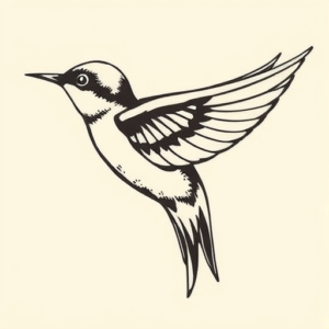 Side View Swallow Tattoo