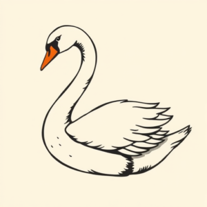 Side View Swan Tattoo