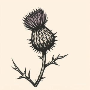 Side View Thistle Tattoo