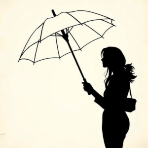 Side View Umbrella Tattoo