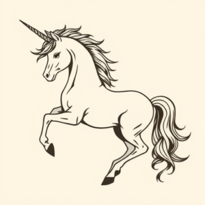 Side View Unicorn Tattoo