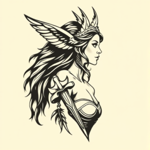 Side View Valkyrie Tattoo