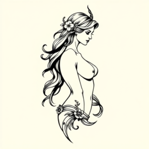 Side View Venus Tattoo