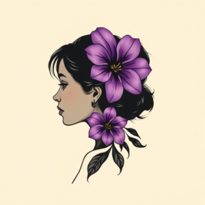 Side View Violet Tattoo