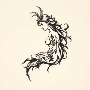 Side View Virgo Tattoo