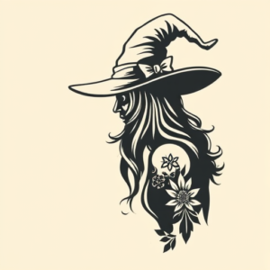 Side View Witch Tattoo